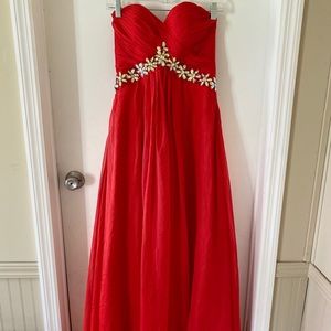 Custom dress with gemstones